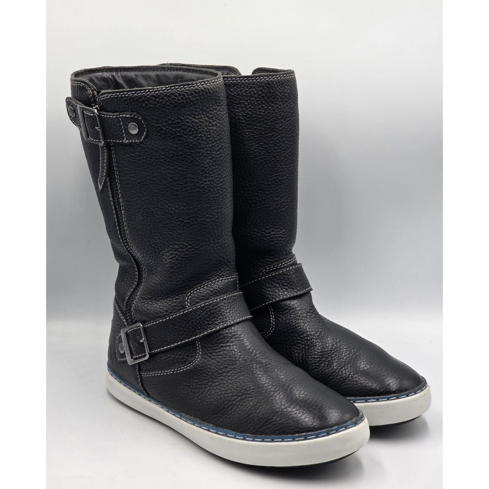 UGG Andra Boots Womens US 8 Brown Leather Buckle Mid Calf Riding Style 1005043